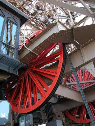 Eiffelturm, Antriebsrad für die Fahrstühle