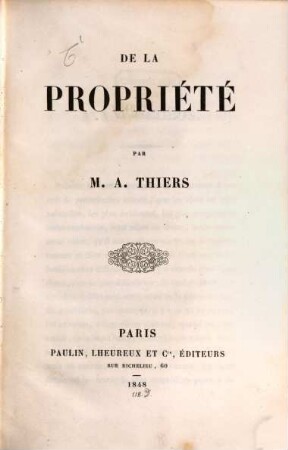 De la propriété