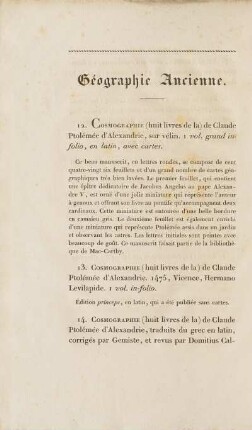 Géographie Ancienne