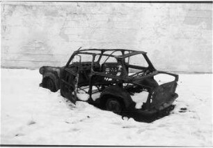 ausgebrannter Trabant