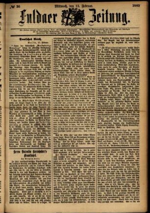 Ausgabe vom Mittwoch, den 13. Februar 1889.