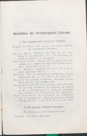 Verzeichnis der herangezogenen Litteratur.