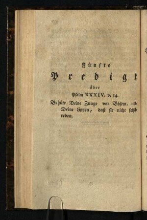 Fuenfte Predigt über Psalm XXXIV. v. 14