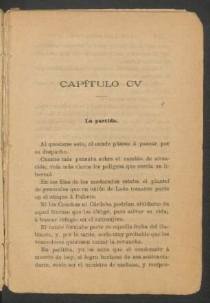 Capítulo CV - La partida.