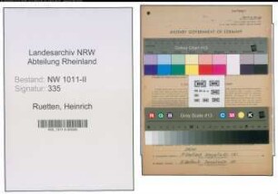Entnazifizierung Heinrich Ruetten , geb. 01.02.1890 ()
