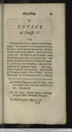 5. Voyage de Canossa