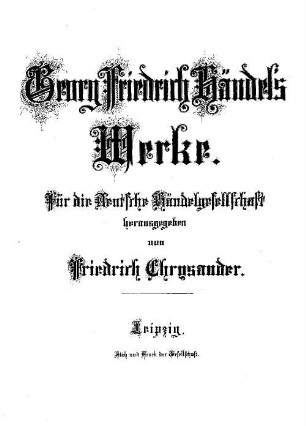 Georg Friedrich Händel's Werke. 45, Der Messias : Oratorium