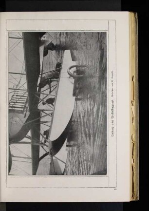 Landung eines Wasserflugzeugs.