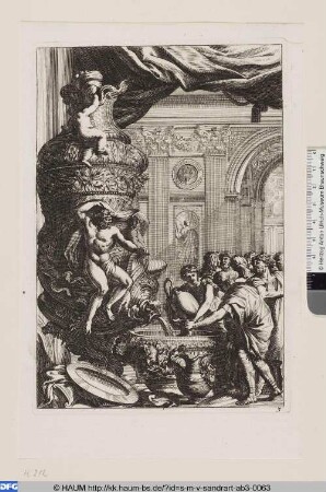 Dekorativer Wasserbehälter mit Zeus
