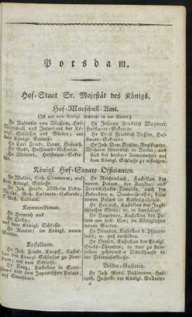 Hof-Staat Sr. Majestät des Königs