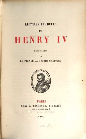 Lettres inédites : Recueillies par le prince Aug. Galitzin