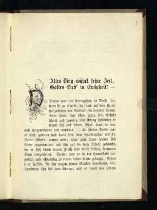 Alles Ding währt seine Zeit, Gottes Lied' in Ewigkeit