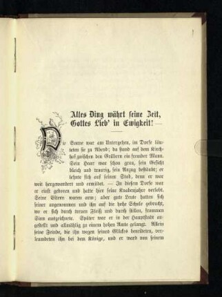 Alles Ding währt seine Zeit, Gottes Lied' in Ewigkeit
