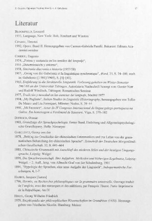 17-19, Literaturverzeichnis