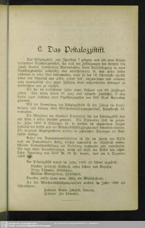 C. Das Pestalozzistift