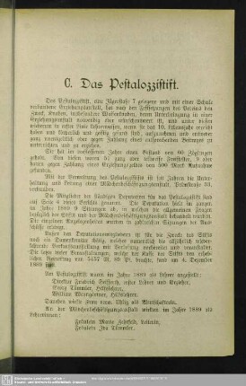 C. Das Pestalozzistift