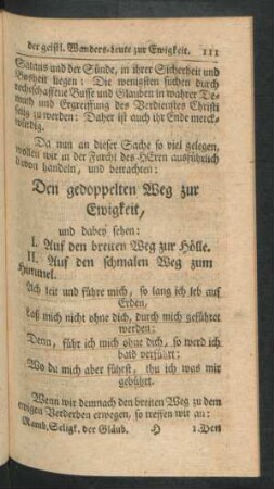 Den gedoppelten Weg zur Ewigkeit, ...