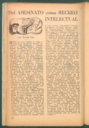 Del asesinato como recreo intelectual - [Continuación]