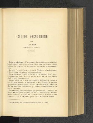 Le sud-ouest african allemand