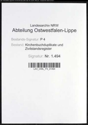 Kirchenbuchduplikat der katholischen Gemeinde Letmathe (GHT 1863-1865). (Gemeinde: Letmathe, katholische Gemeinde)