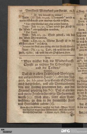 Von Christi Wiederkunft zum Gericht.
