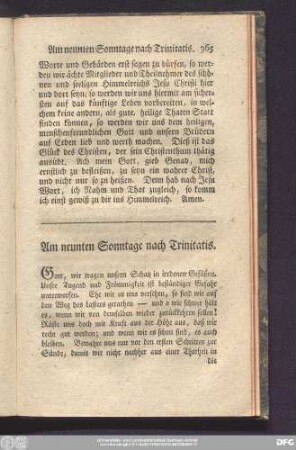 Am neunten Sonntage nach Trinitatis.