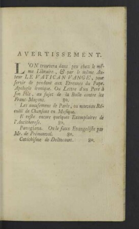 Avertissement.