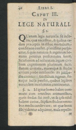 Caput III. De Lege Naturali.