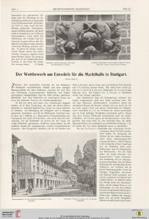 27: Der Wettbewerb um Entwürfe für die Markthalle in Stuttgart