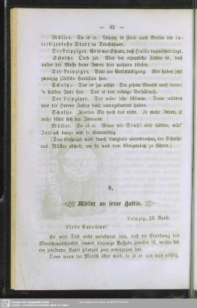 8. Müller an seine Gattin