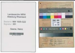 Entnazifizierung Heinz Geene , geb. 26.08.1914 (Metzger)