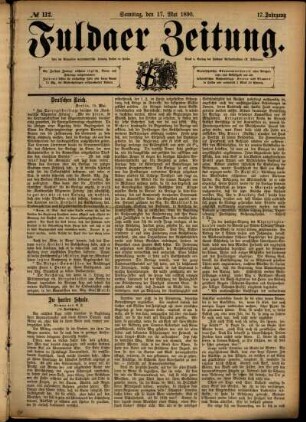Ausgabe vom Samstag, den 17. Mai 1890.