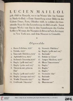 Lucien Maillol (Nr. 1-75)