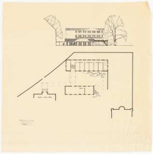Evangelisches Diakonissenkrankenhaus Bethanien, Berlin-Kreuzberg Umbau. Schwesternhaus: Grundriss, Ansicht 1:200