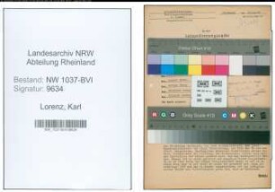 Entnazifizierung Karl Lorenz , geb. 24.06.1912 (Vers.Angestellter)