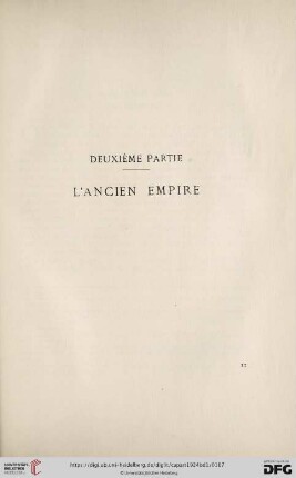 Deuxième partie: L'Ancien Empire