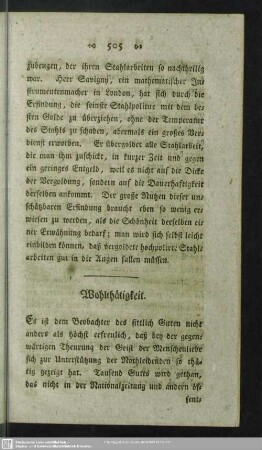 Wohlthätigkeit
