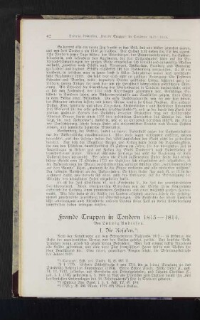 Fremde Truppen in Tondern 1813-1814