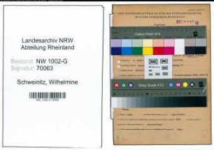 Entnazifizierung Wilhelmine Schweinitz, geb. 03.04.1903 ()