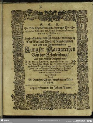 Ein sehnliches, seeliges, hertz- und seel-erquickendes Anschauen ...