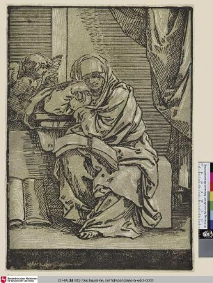 Sibylle [Sibylle mit einem Buch auf den Knien]