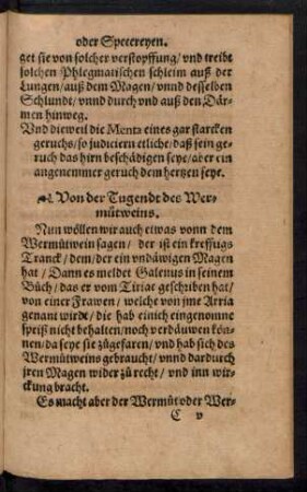 Von der Tugendt des Wermutweins.