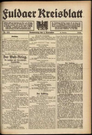 Ausgabe vom Donnerstag, den 02. November 1916.