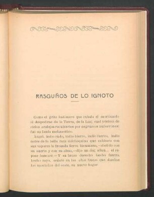 Rasguños de lo ignoto