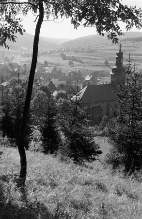 Geising. Blick auf Stadt und Kirche