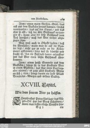 XCVIII. Capitel. Wie dem sauren Bier zu helffen.