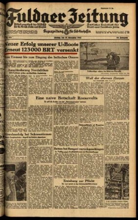 Ausgabe vom Freitag, den 27. November 1942.