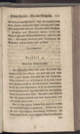 Artikel 4. Von der Schaafzucht