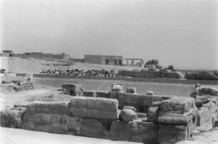 Ruine : Ruine eines antiken Gebäudes nahe der Großen Pyramiden.