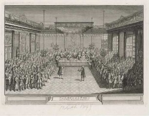 Schauessen im Eckparadesaal des Dresdener Schlosses 1719